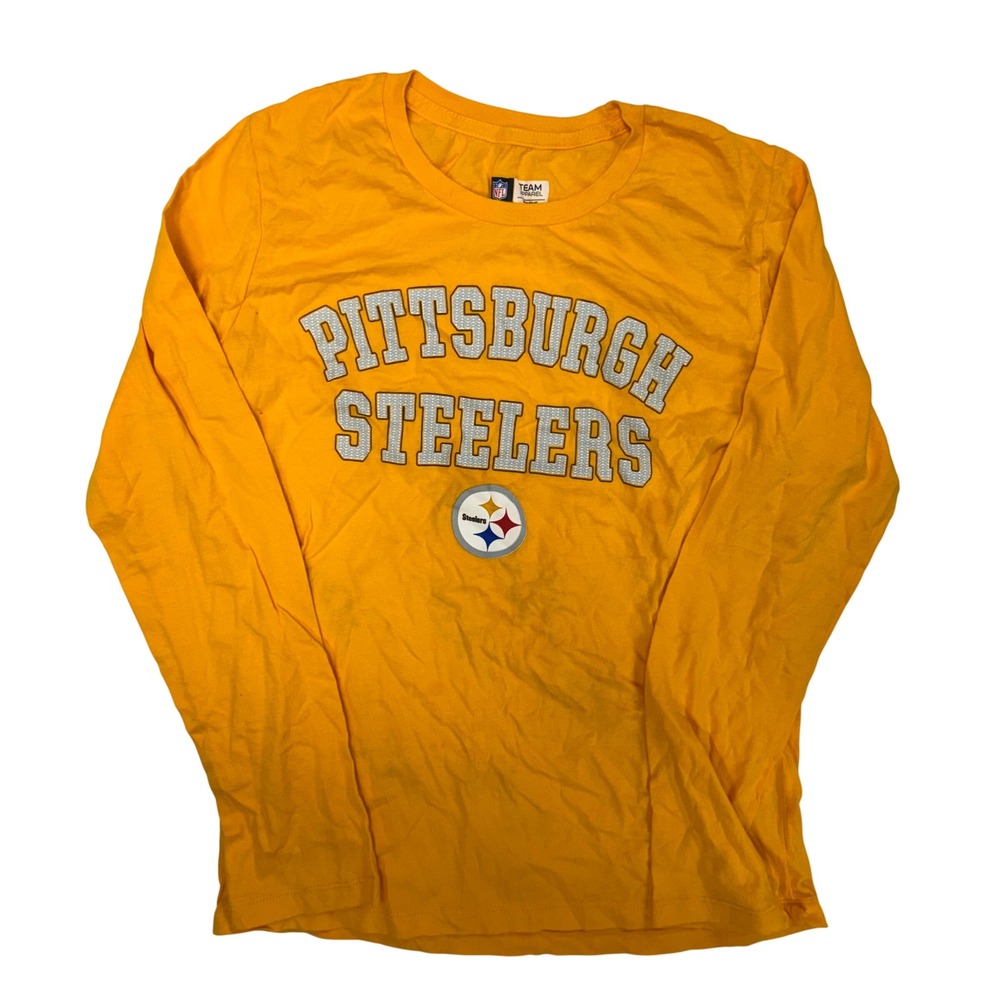 Pittsburgh Steelers Womens Gold Long Sleeve Autographed Cam Heyward Fan Tee